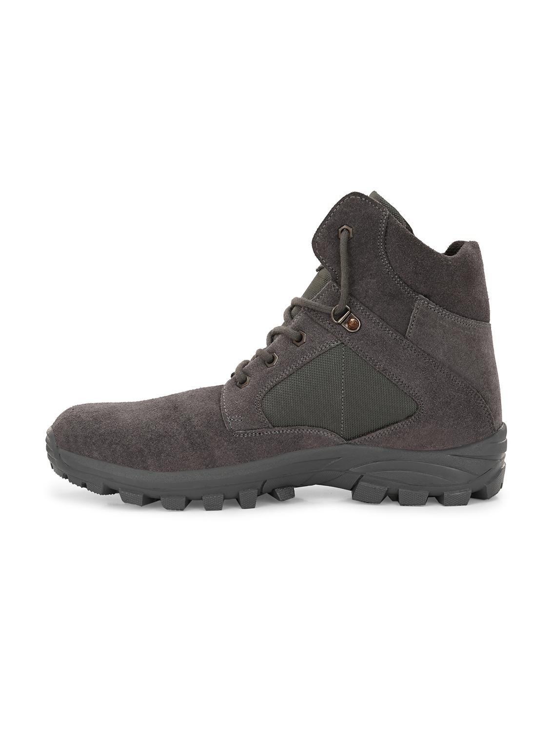 men grey lace up hiking boot - 21763330 - Standard Image - 2