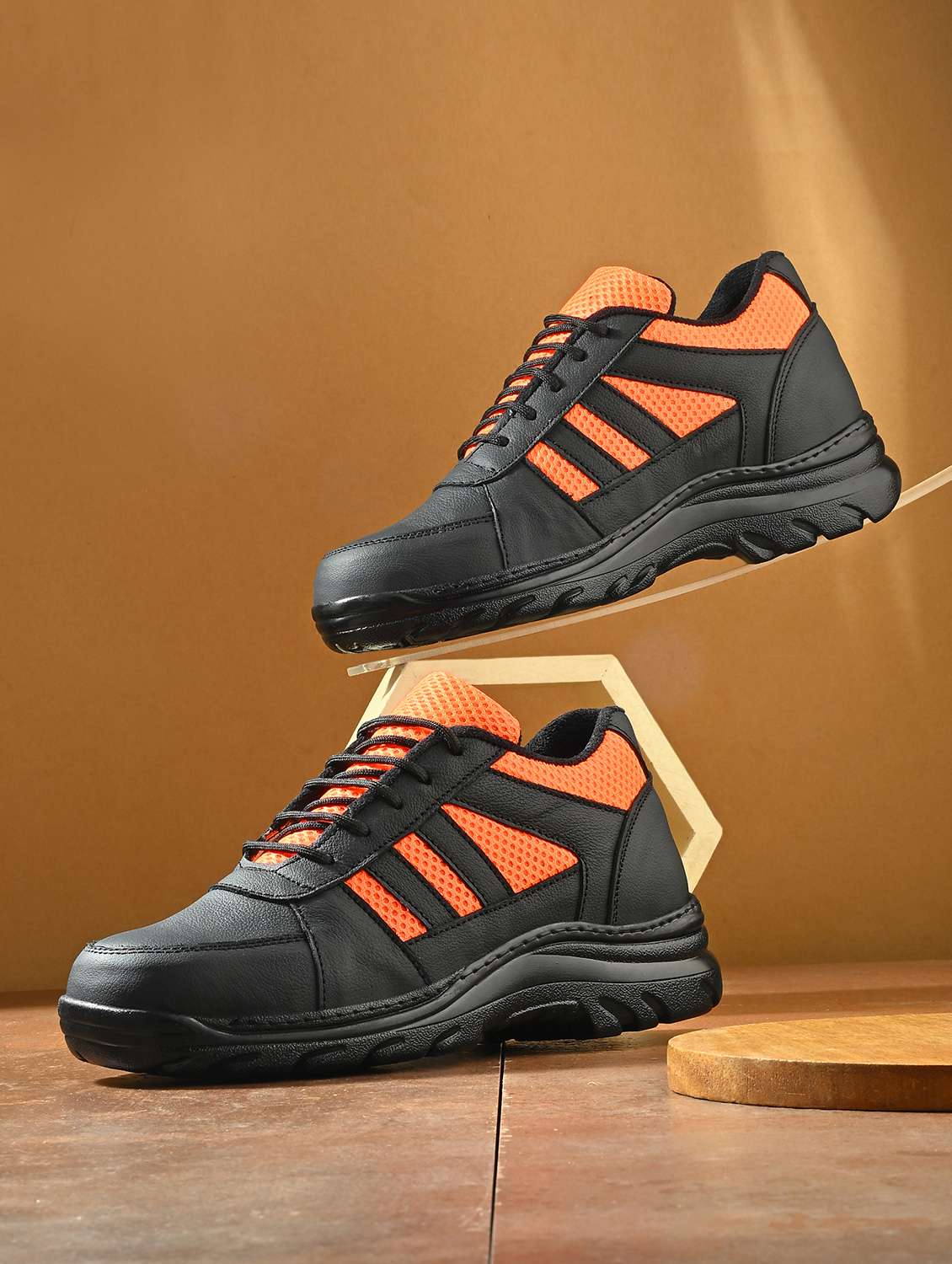 men black lace up casual shoes