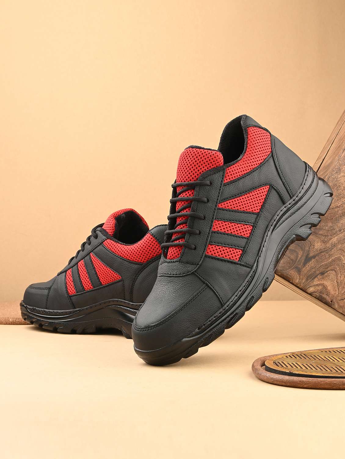 men black lace up casual shoes