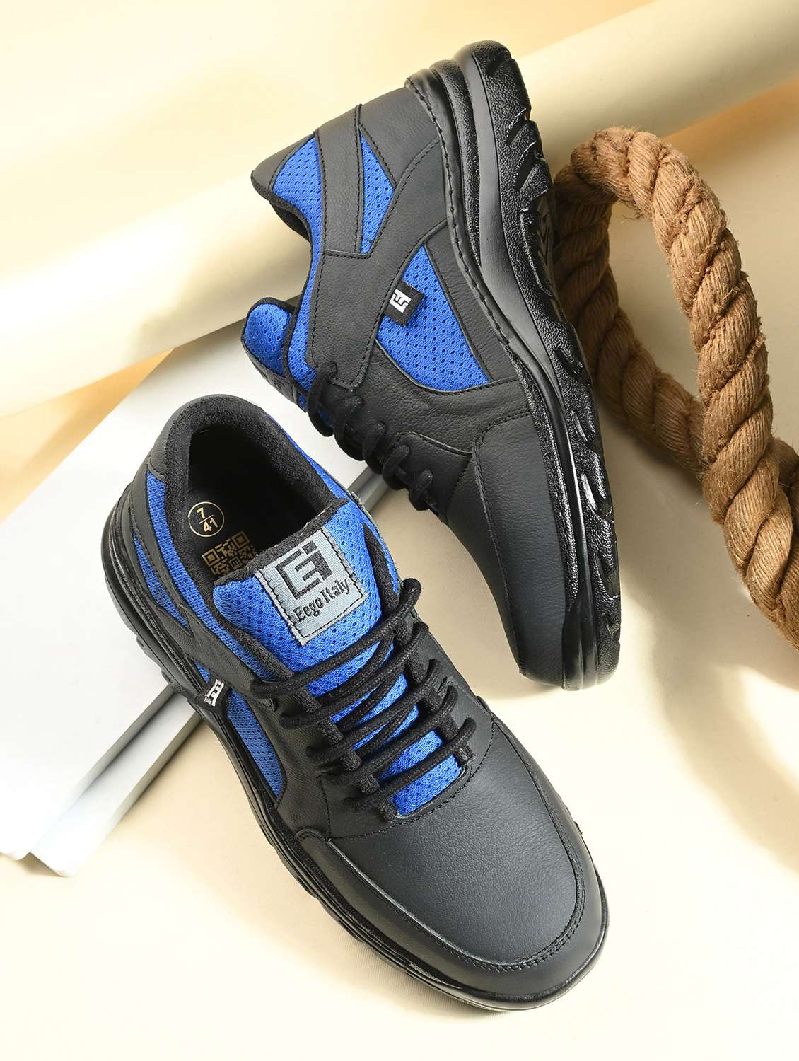 men black lace up casual shoe