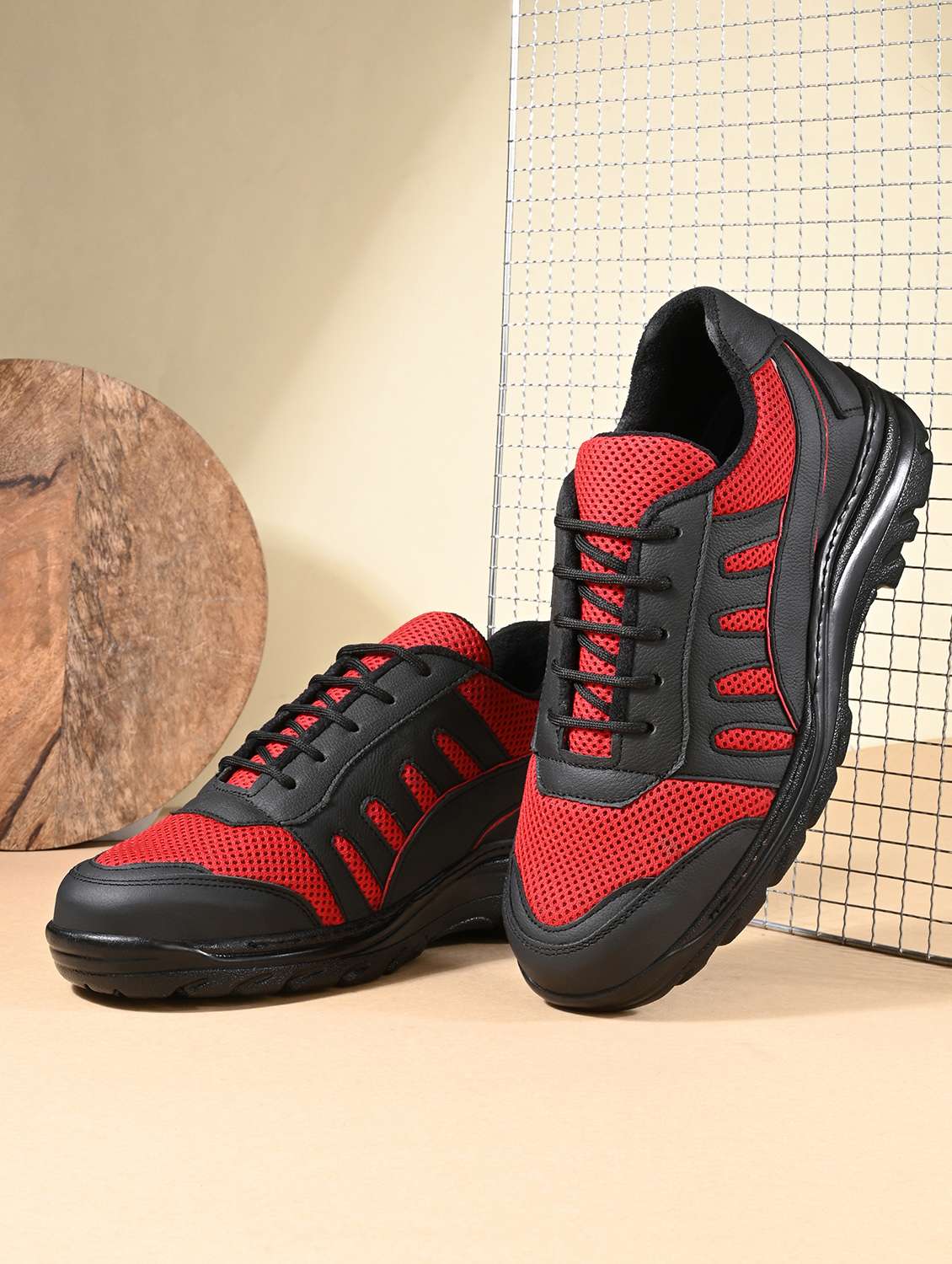 men black lace up casual shoes