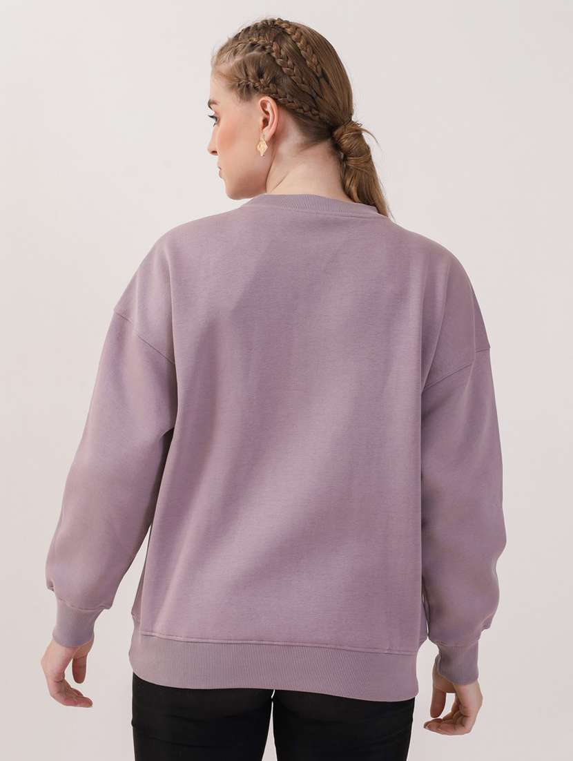 women printed long sleeves oversized sweatshirt - 21764118 -  Standard Image - 2