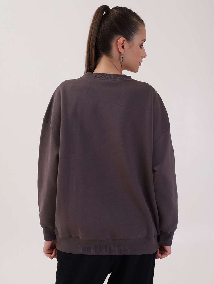 women printed long sleeves oversized sweatshirt - 21764119 -  Standard Image - 2