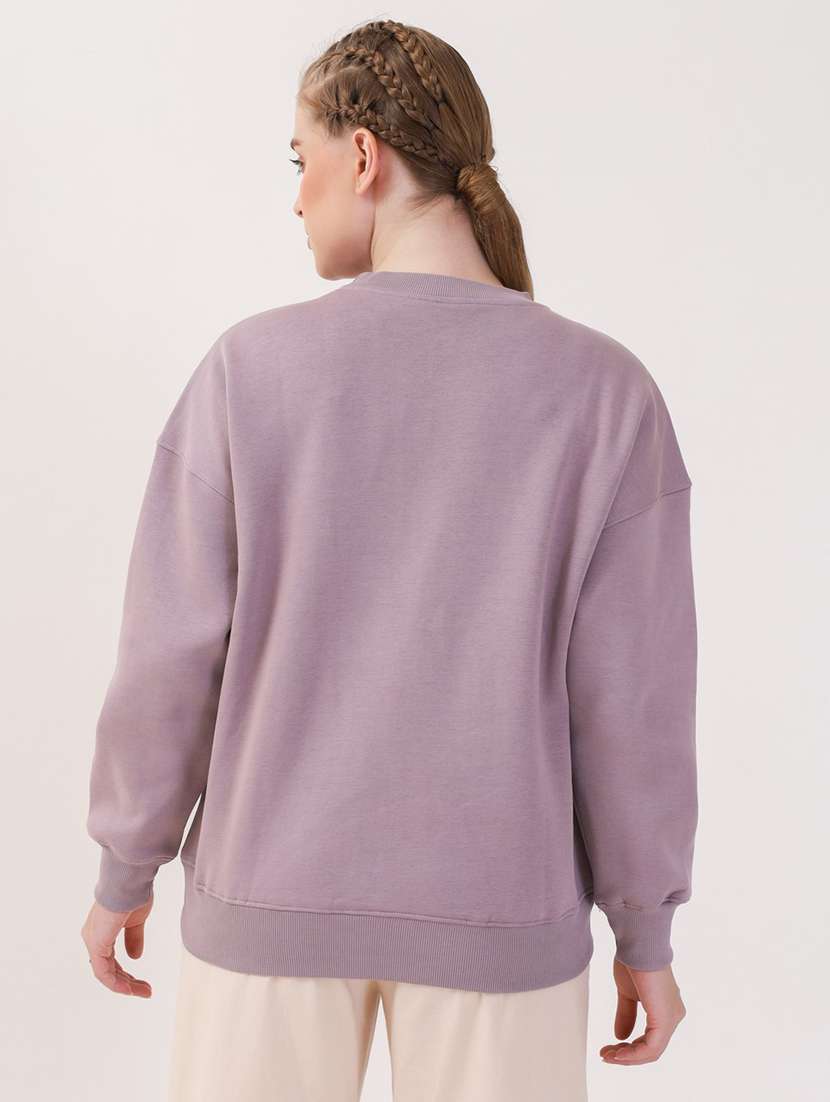 women printed long sleeves oversized sweatshirt - 21764120 -  Standard Image - 2