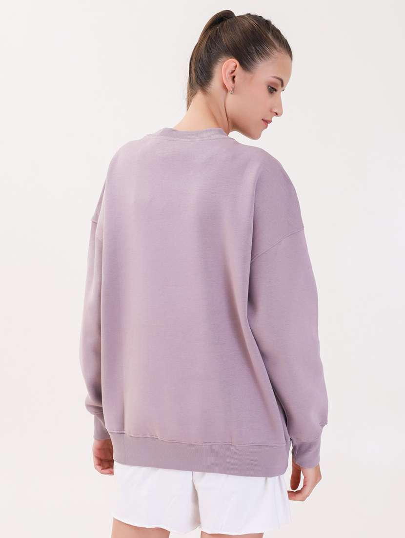 women printed long sleeves oversized sweatshirt - 21764124 -  Standard Image - 2