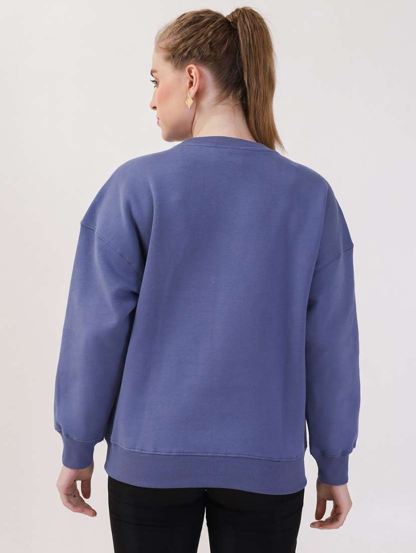 women printed long sleeves oversized sweatshirt - 21764126 -  Standard Image - 2