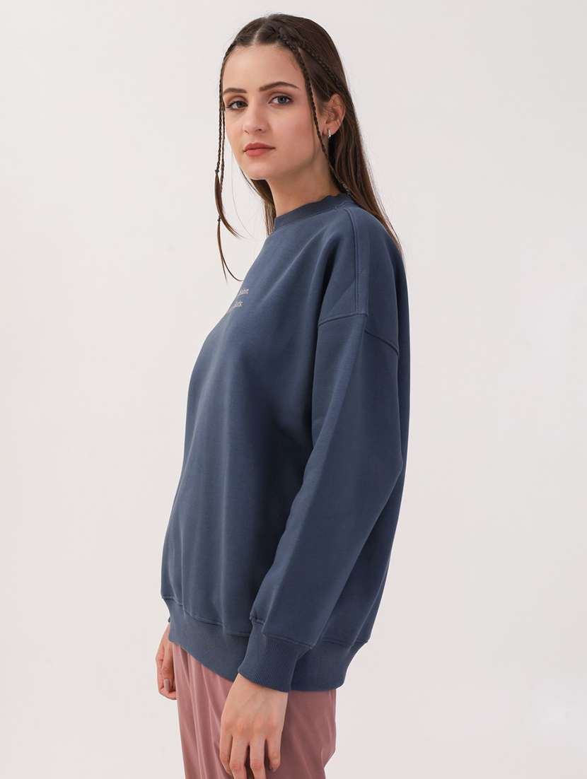 women printed long sleeves oversized sweatshirt - 21764129 -  Standard Image - 2