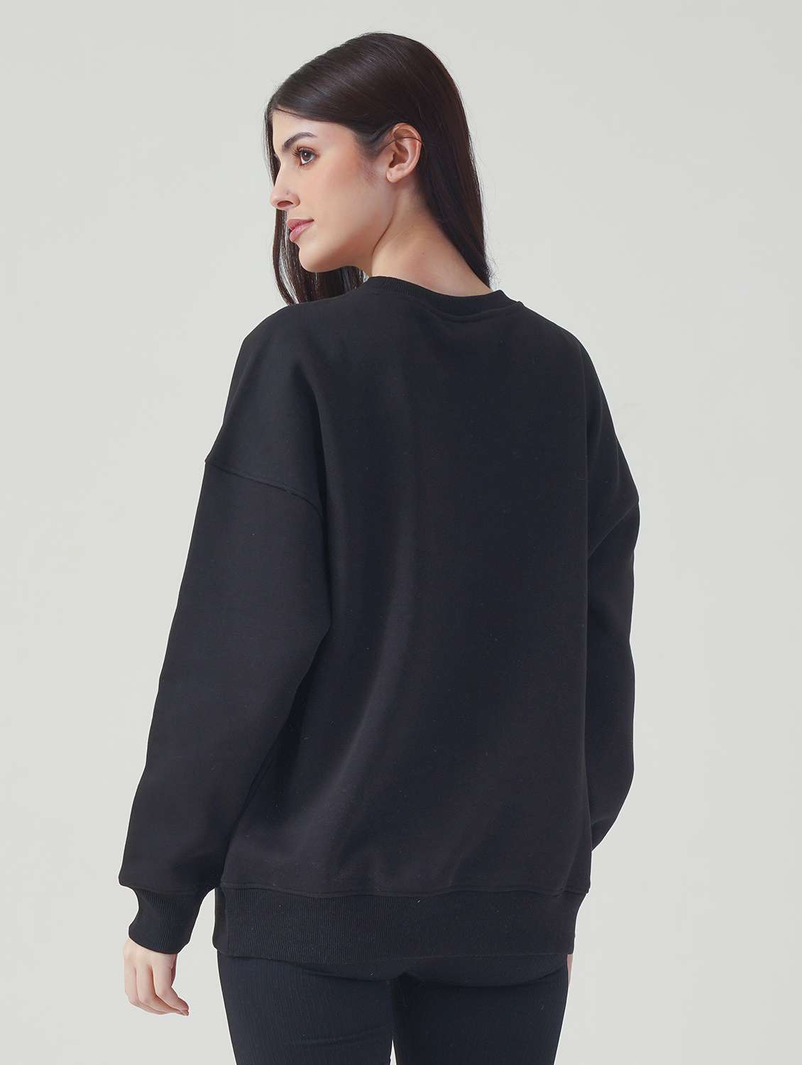 women printed long sleeve oversized sweatshirt - 21764131 -  Standard Image - 2