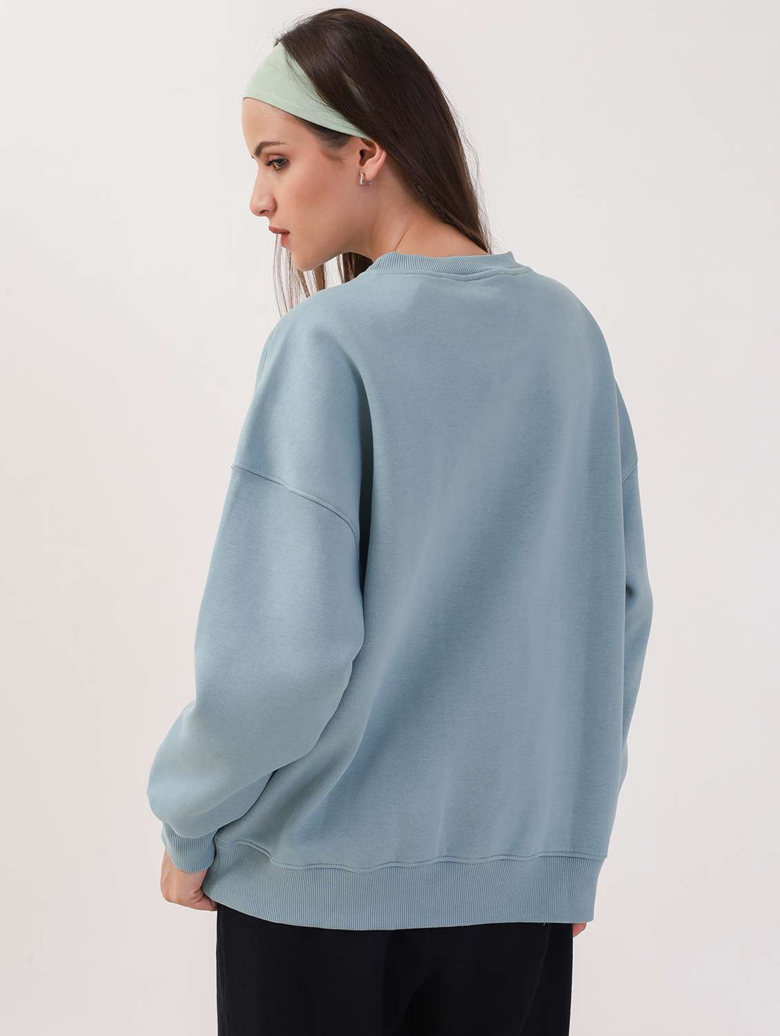 women printed long sleeve oversized sweatshirt - 21764133 -  Standard Image - 2