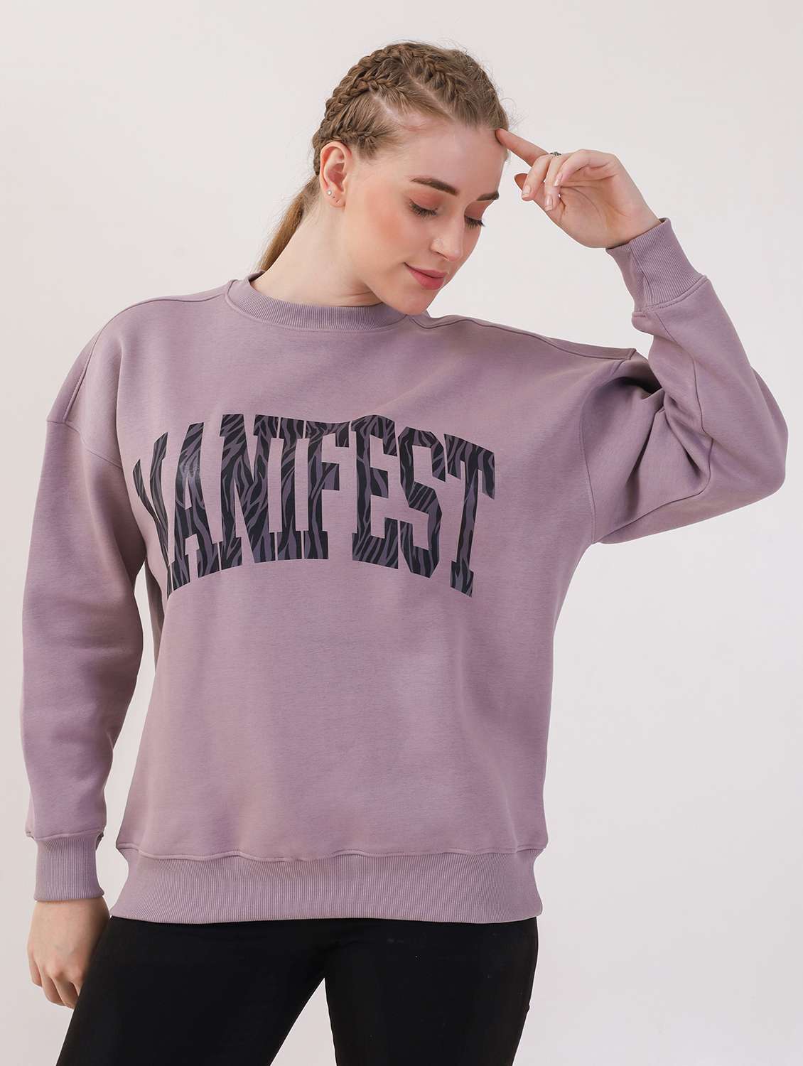 women long sleeve oversized sweatshirt