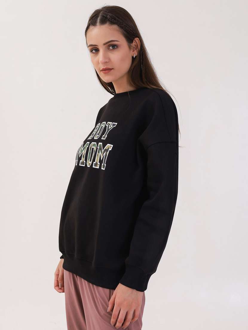 women printed long sleeves oversized sweatshirt - 21764153 -  Standard Image - 2