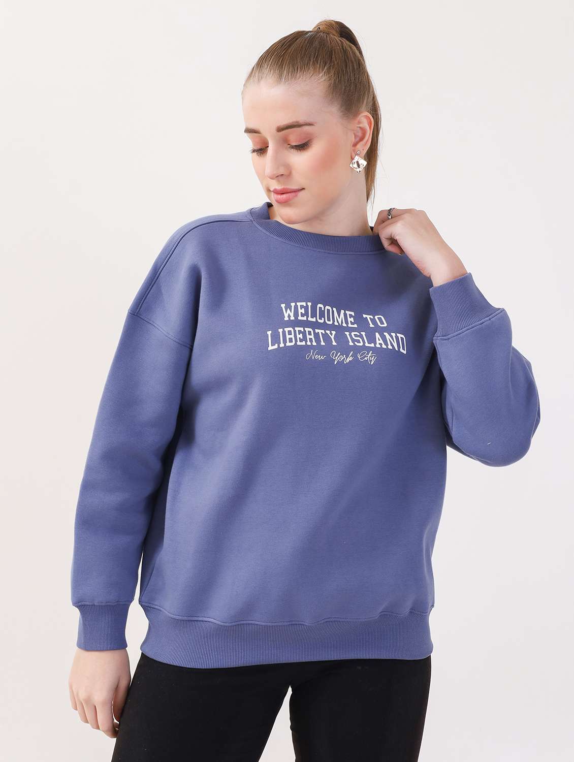 women long sleeve oversized sweatshirt