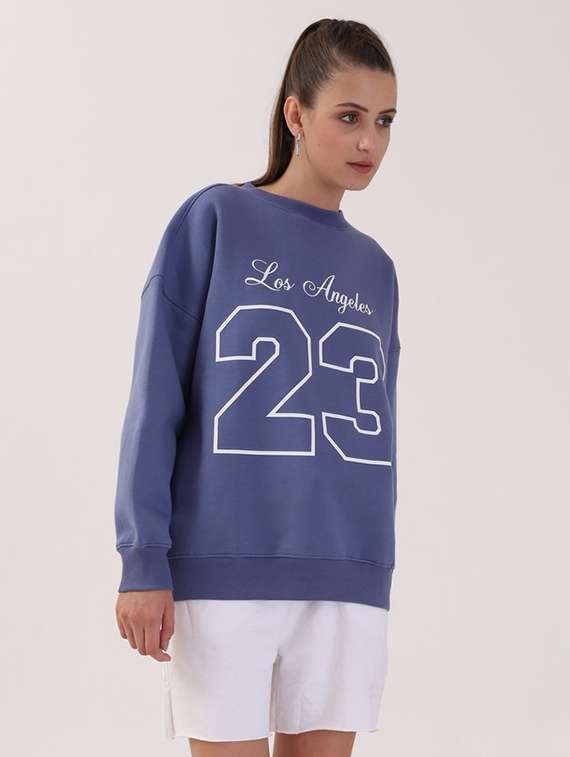 women printed long sleeves oversized sweatshirt - 21764159 -  Standard Image - 2