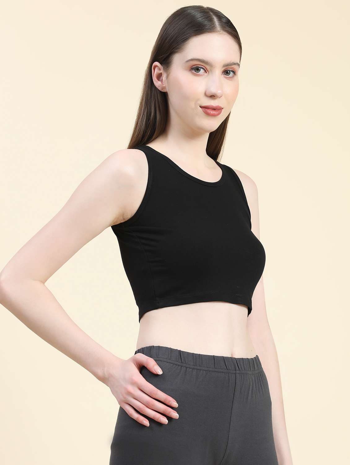 women solid active wear co-ord set - 21764485 -  Standard Image - 2