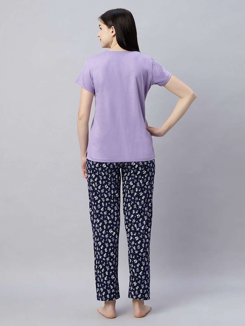 women printed nightwear pyjama set - 21764500 -  Standard Image - 2