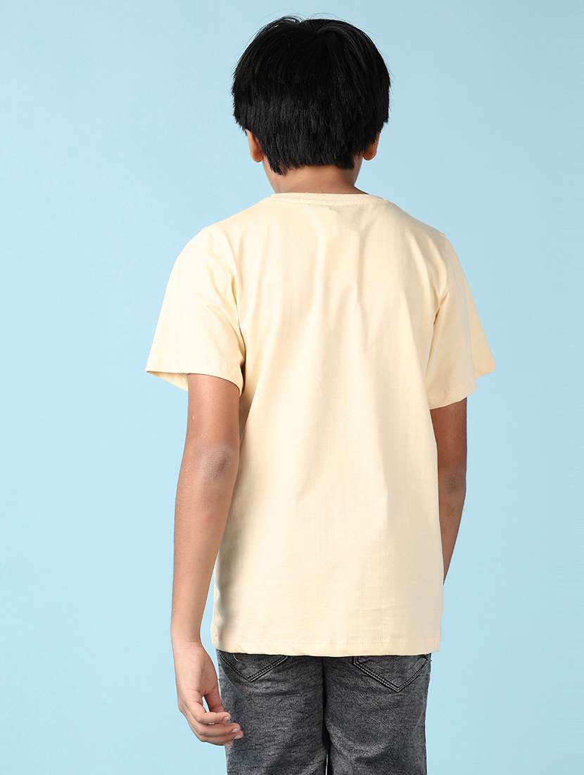 boys front print round neck t-shirt - 21764504 -  Standard Image - 2