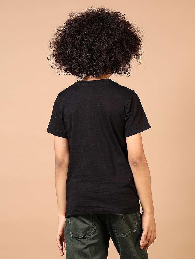boys front print round neck t-shirt - 21764510 -  Standard Image - 2