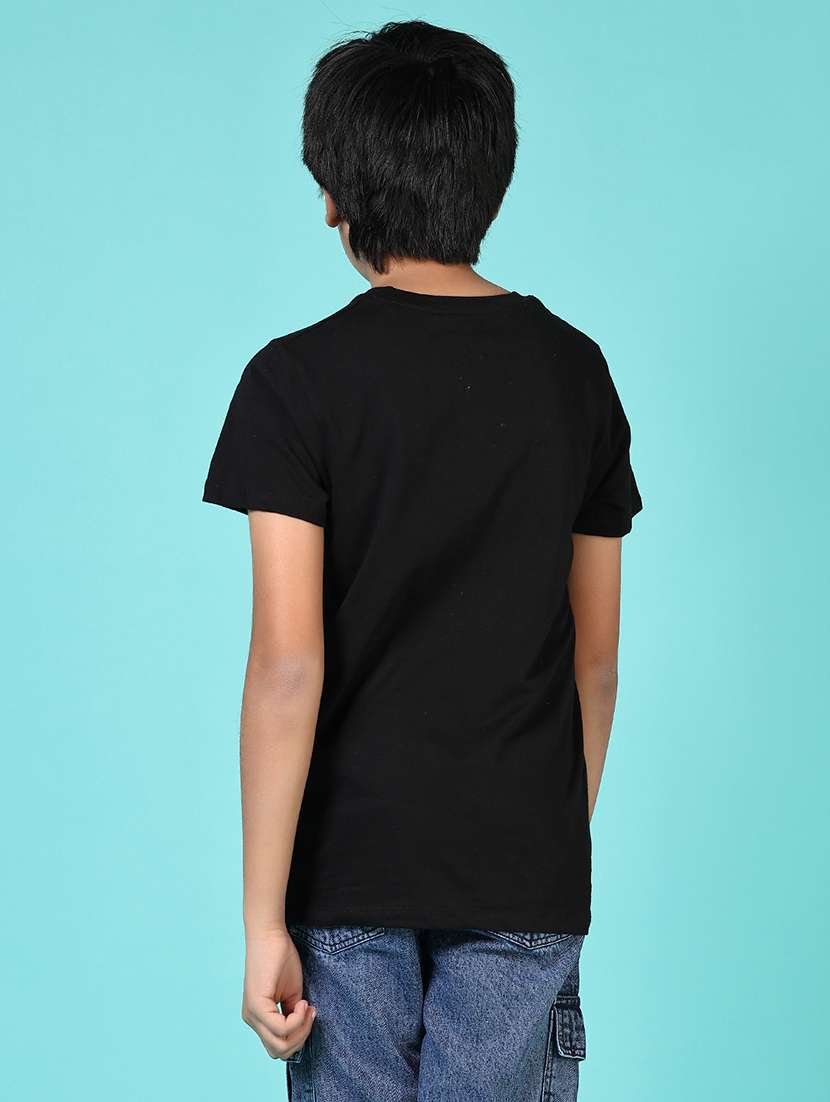 boys front print round neck t-shirt - 21764516 -  Standard Image - 2