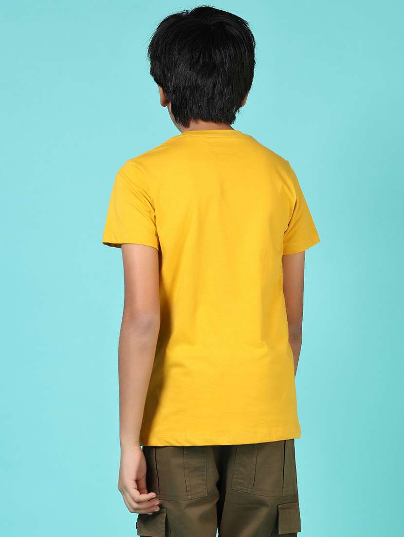boys front print round neck t-shirt - 21764517 -  Standard Image - 2