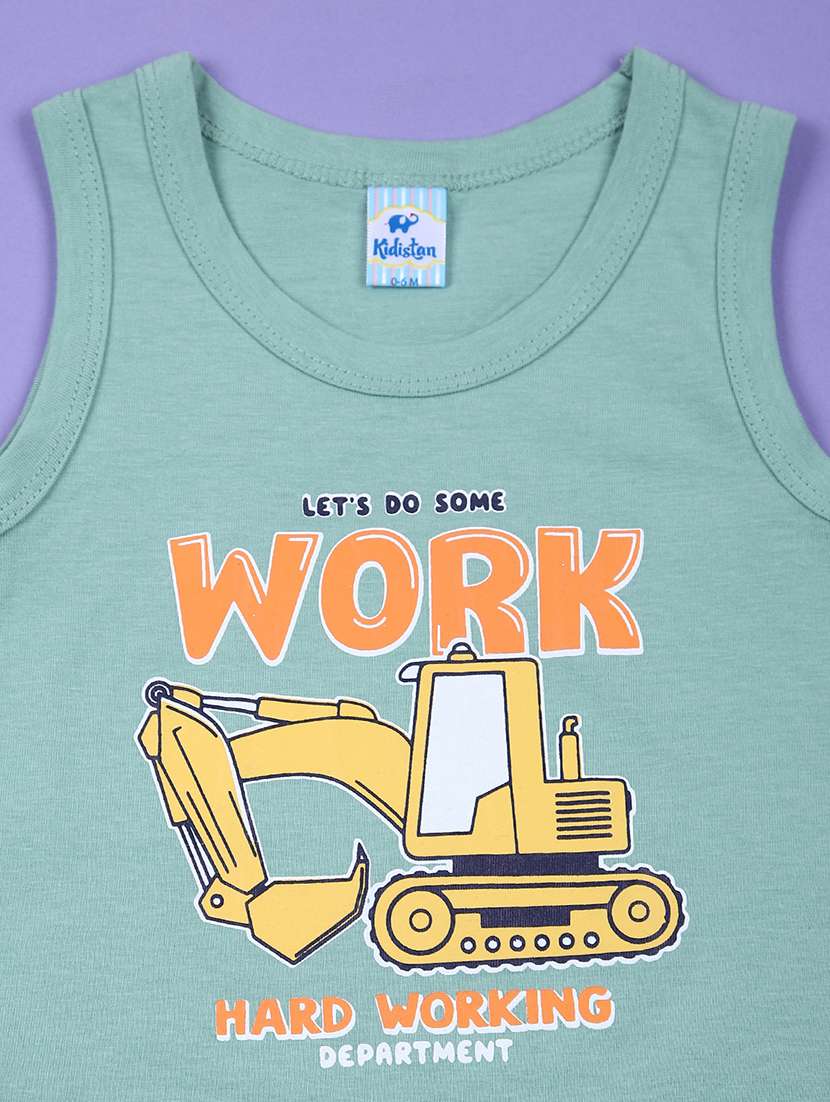 boys pack of 2 printed short & vest set - 21764595 -  Standard Image - 2