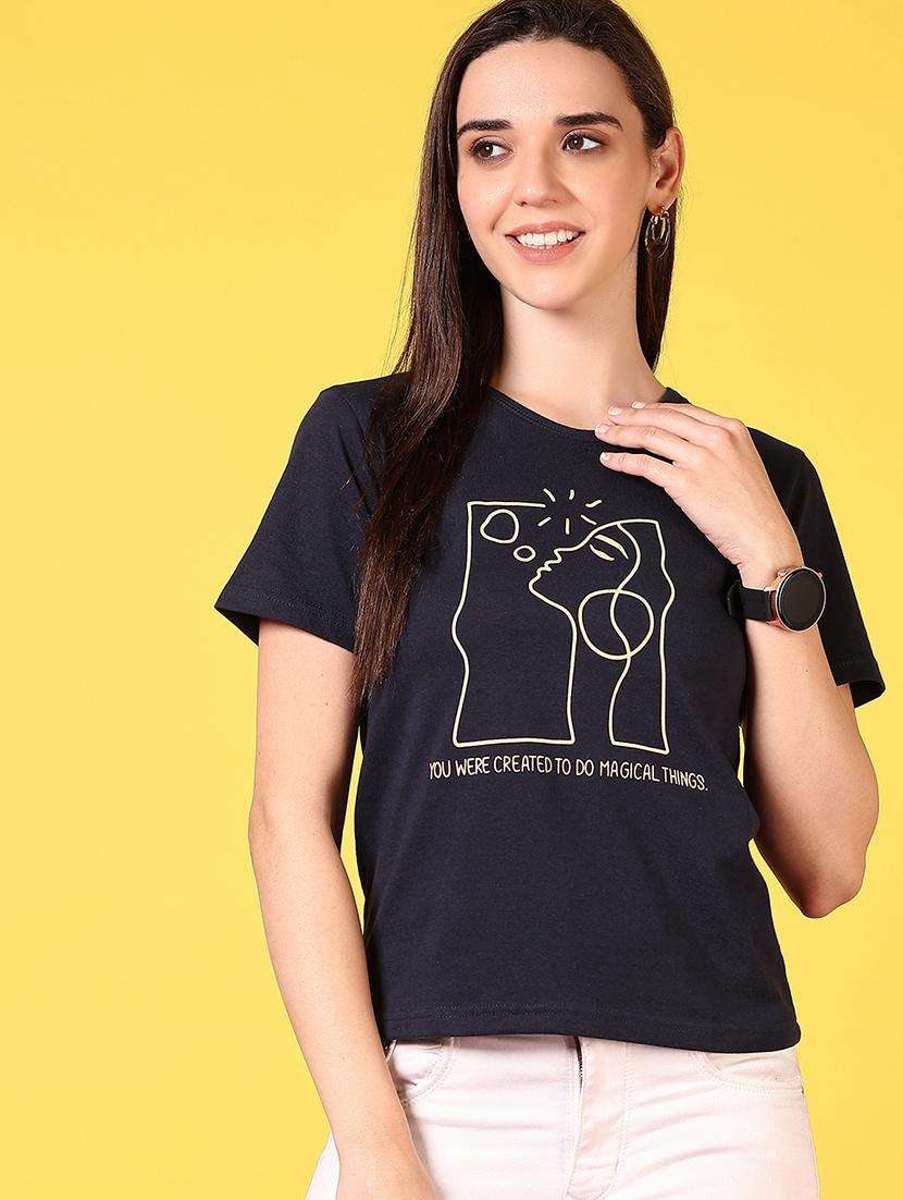 women printed short sleeves t-shirt