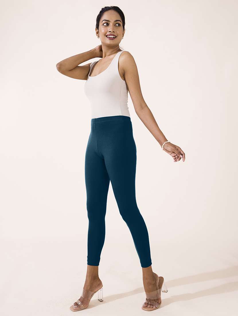 women solid ankle length leggings - 21764681 -  Standard Image - 2