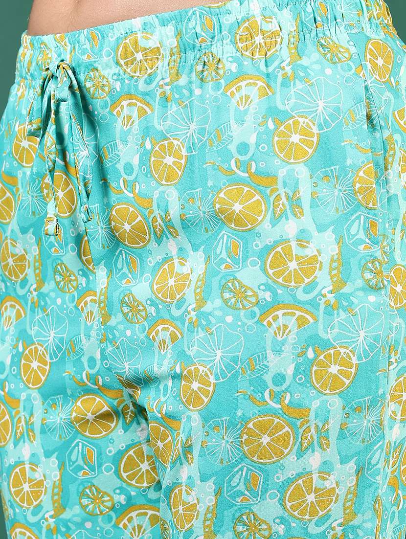 women printed low rise loungewear pajamas - 21764689 - Standard Image - 2