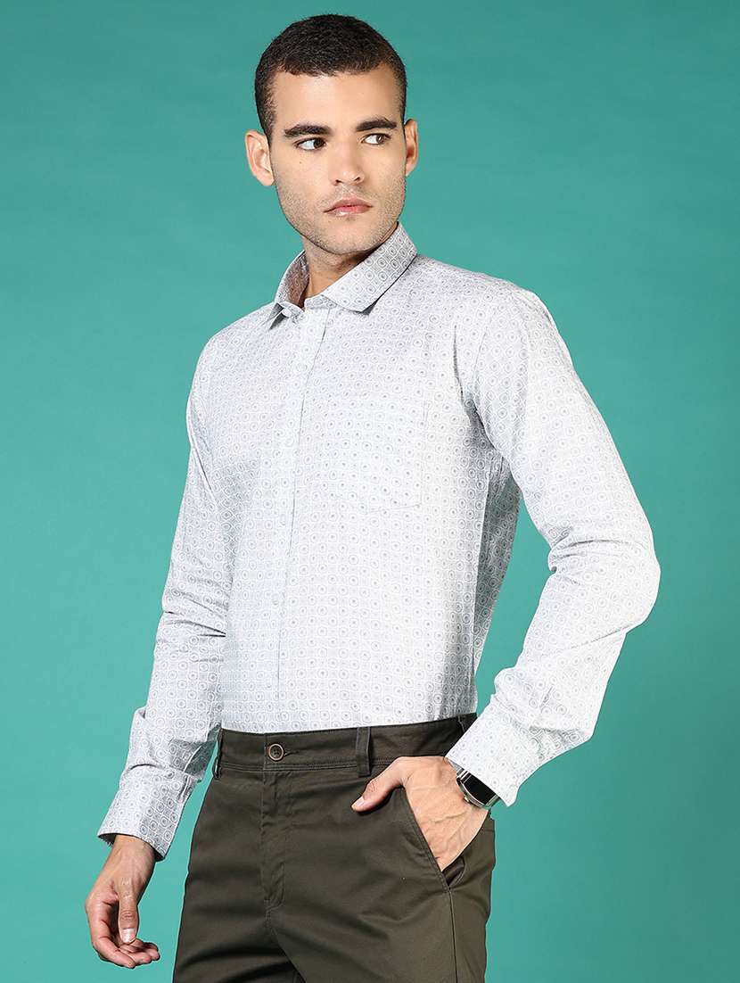 men printed long sleeve formal shirt - 21764709 -  Standard Image - 2