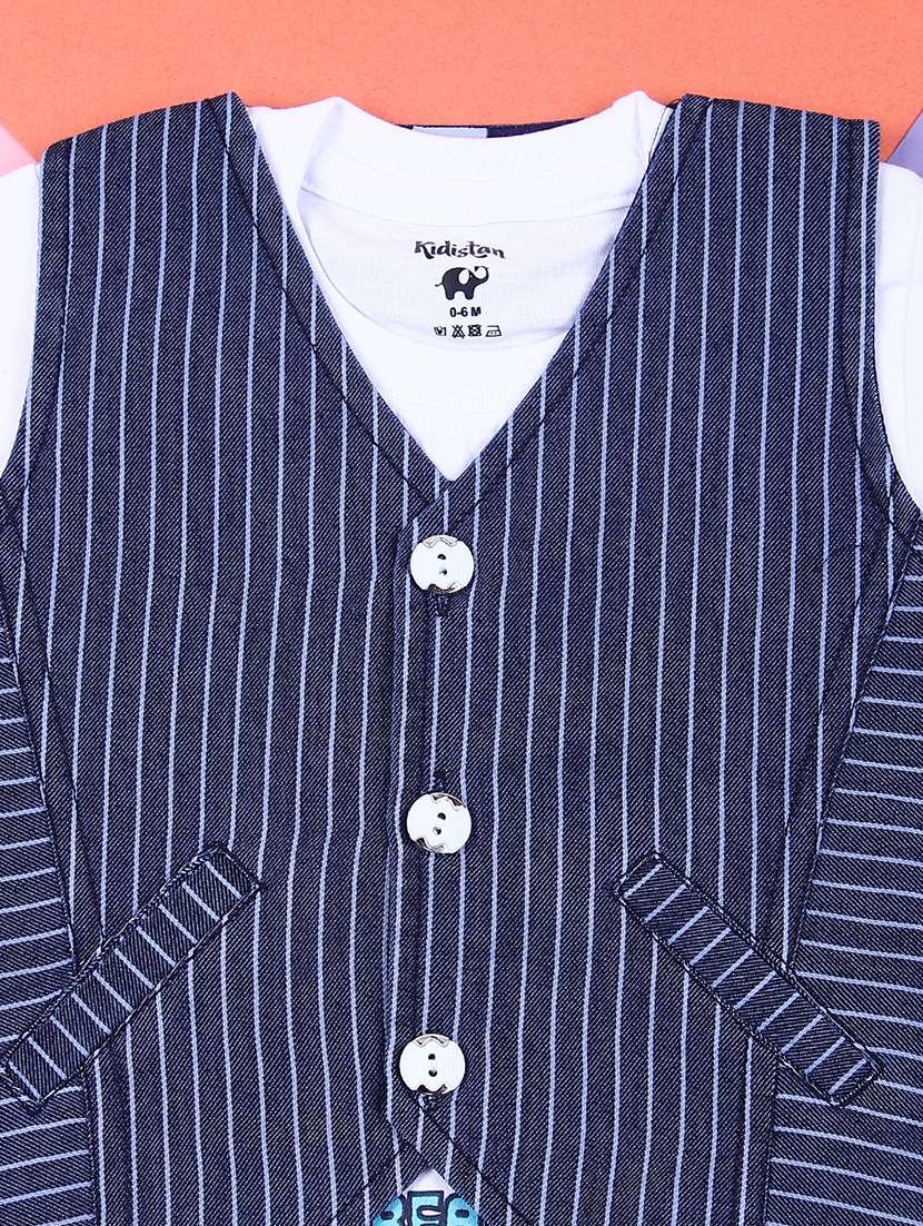 boys striped t-shirt & shorts casual wear set - 21764718 -  Standard Image - 2