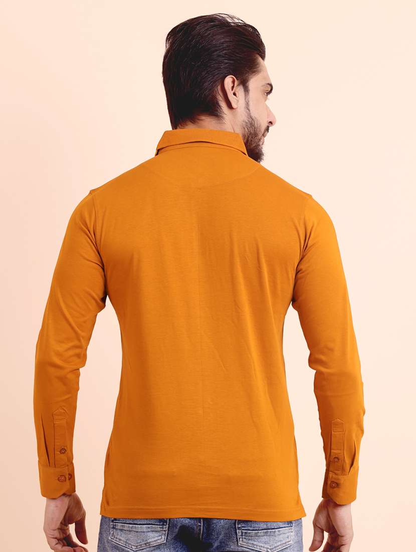 men solid long sleeve regular fit polo t-shirt - 21764921 -  Standard Image - 2