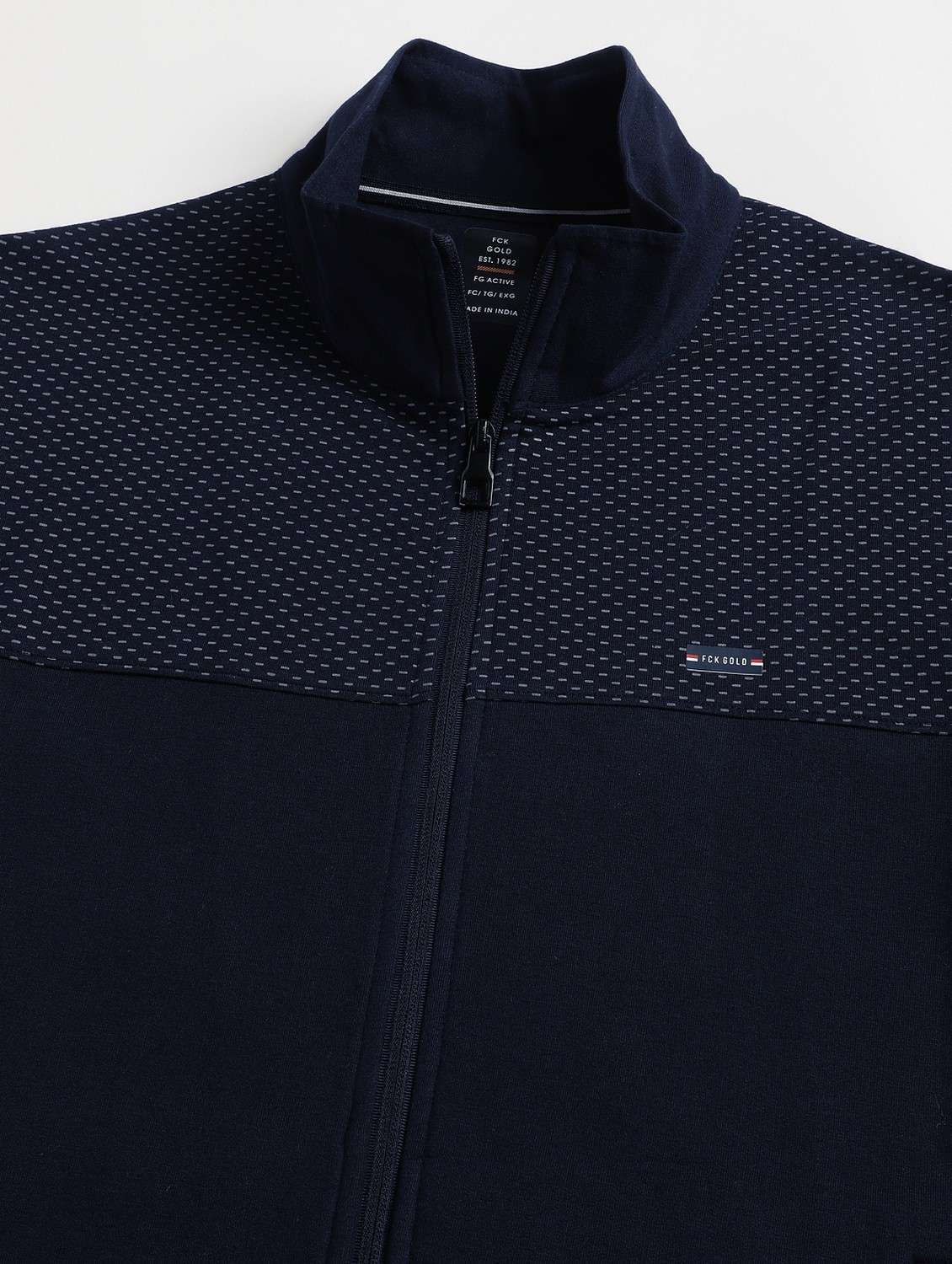 men solid stand collar full length track suit - 21765002 - Standard Image - 7