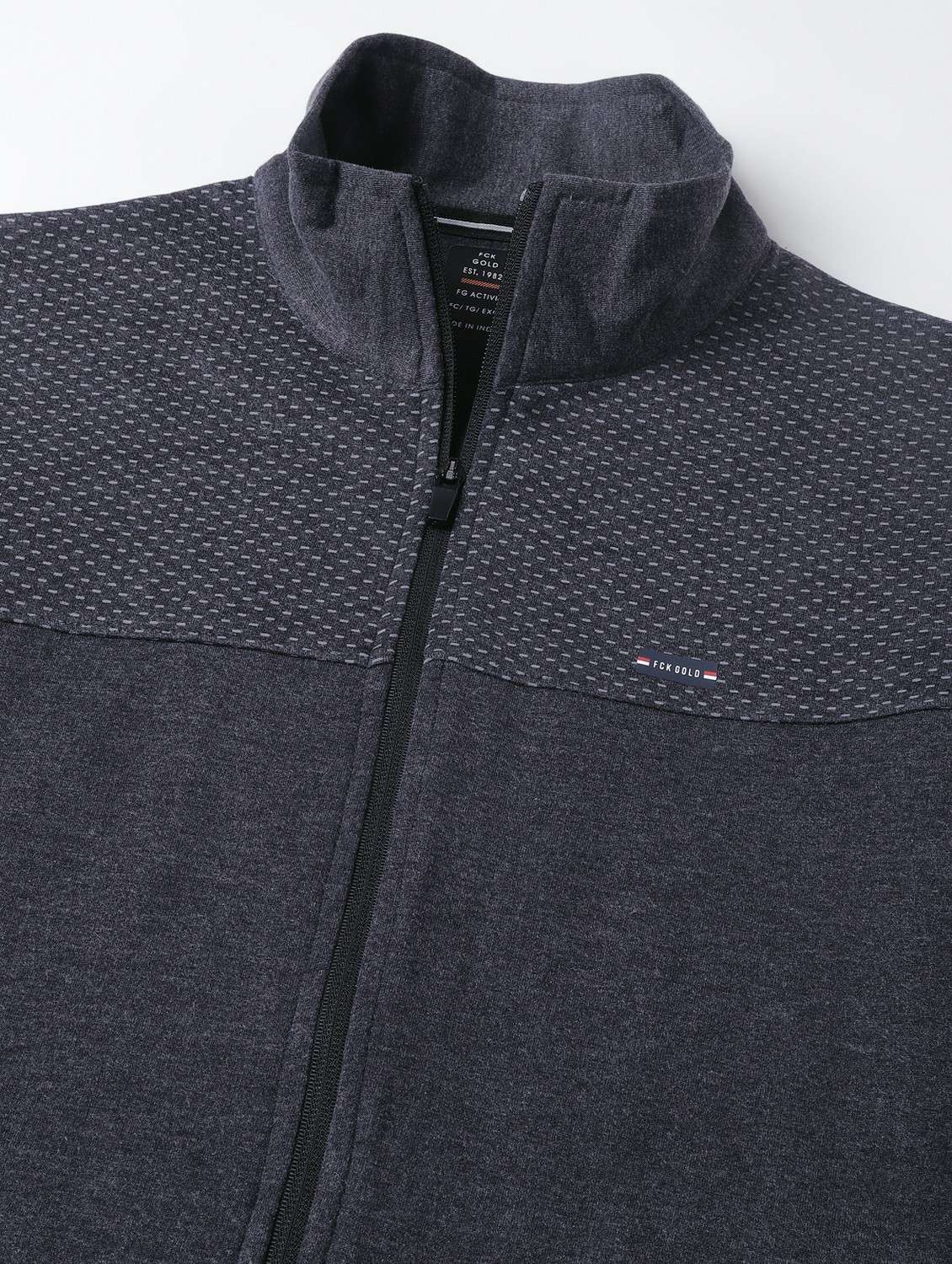 men solid stand collar full length track suit - 21765003 -  Standard Image - 7