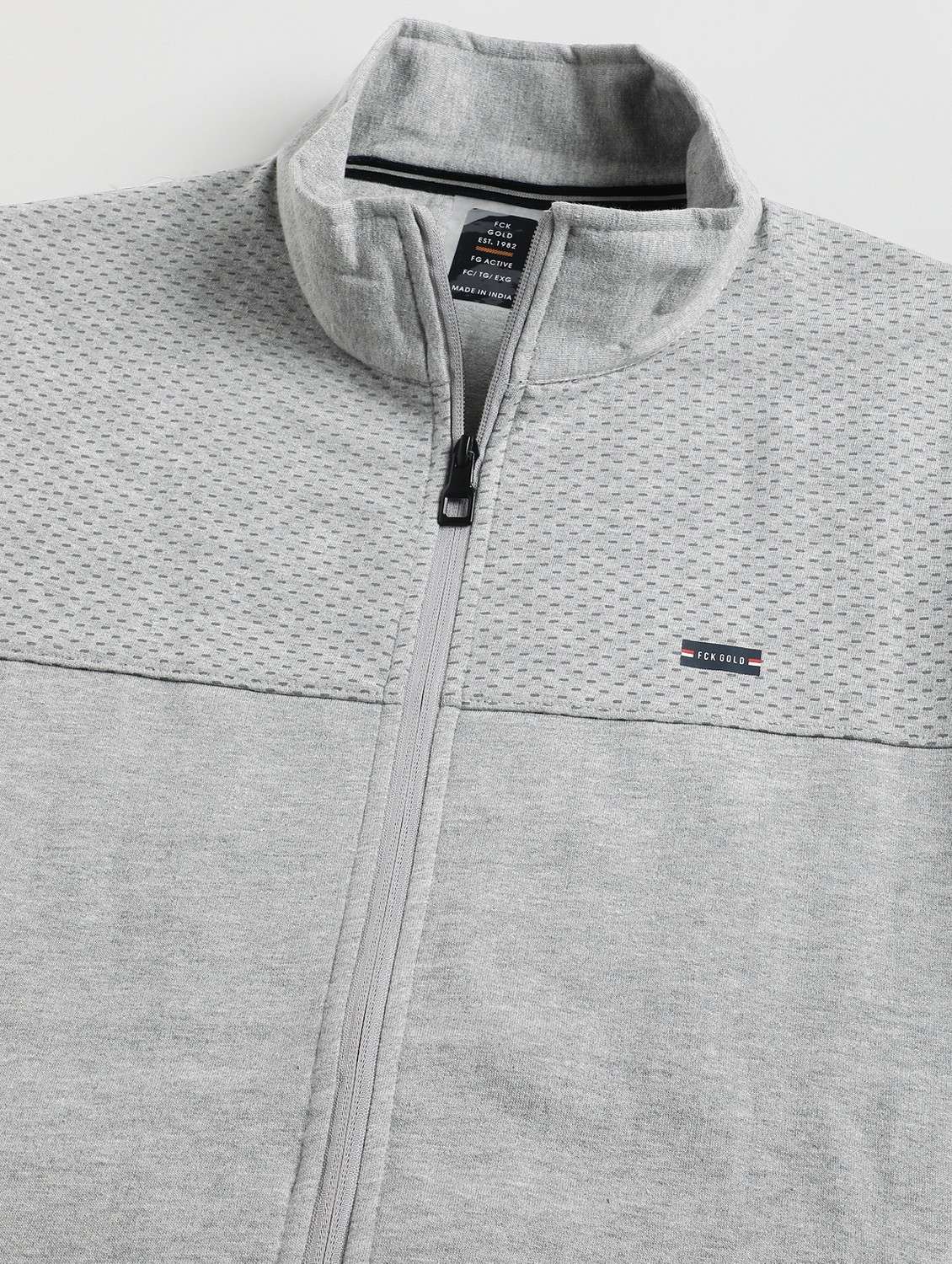 men solid stand collar full length track suit - 21765004 -  Standard Image - 7