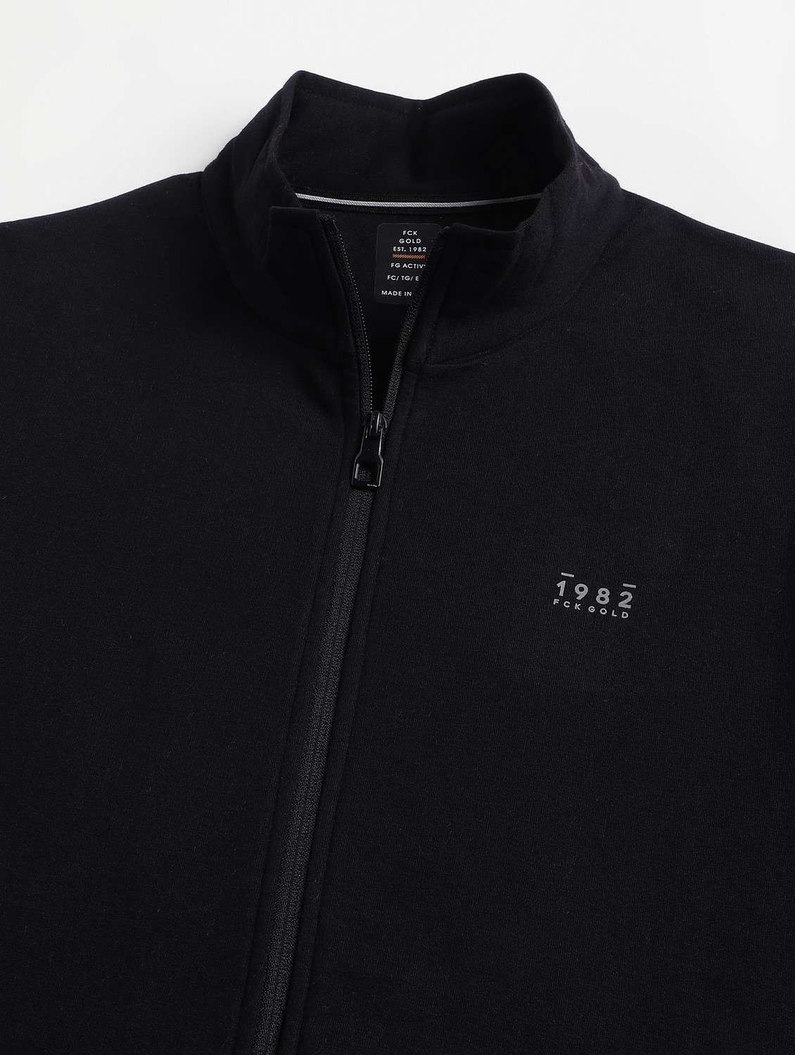 men solid stand collar full length track suit - 21765009 -  Standard Image - 7