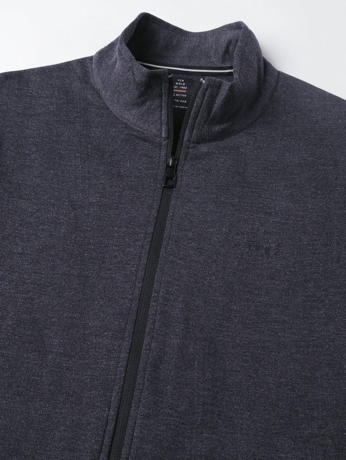 men solid stand collar full length track suit - 21765011 - Standard Image - 7