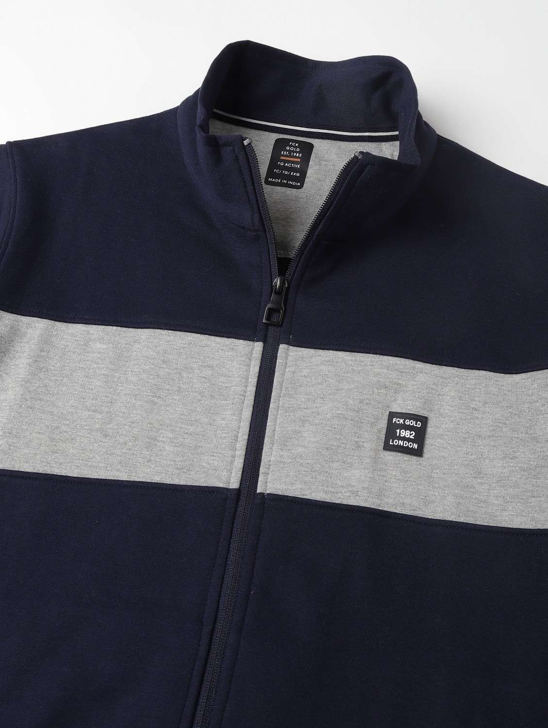 men color blocked full length track suit - 21765018 - Standard Image - 7