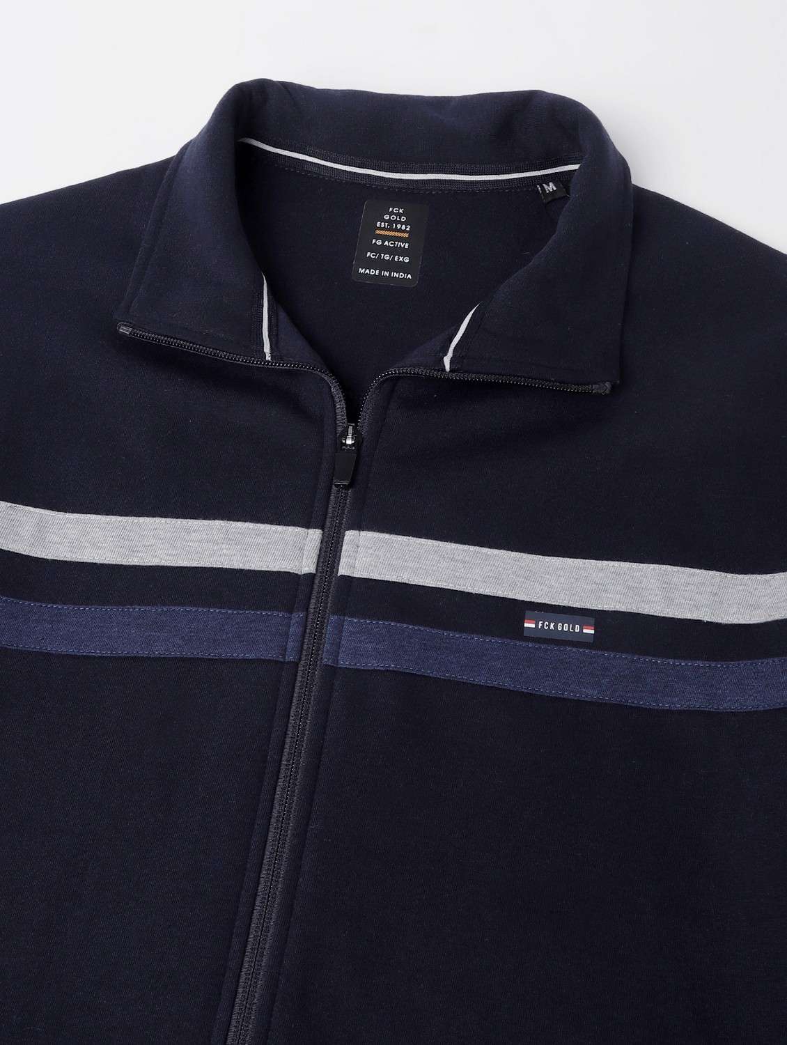 men tapered stand collar full length track suit - 21765042 -  Standard Image - 7
