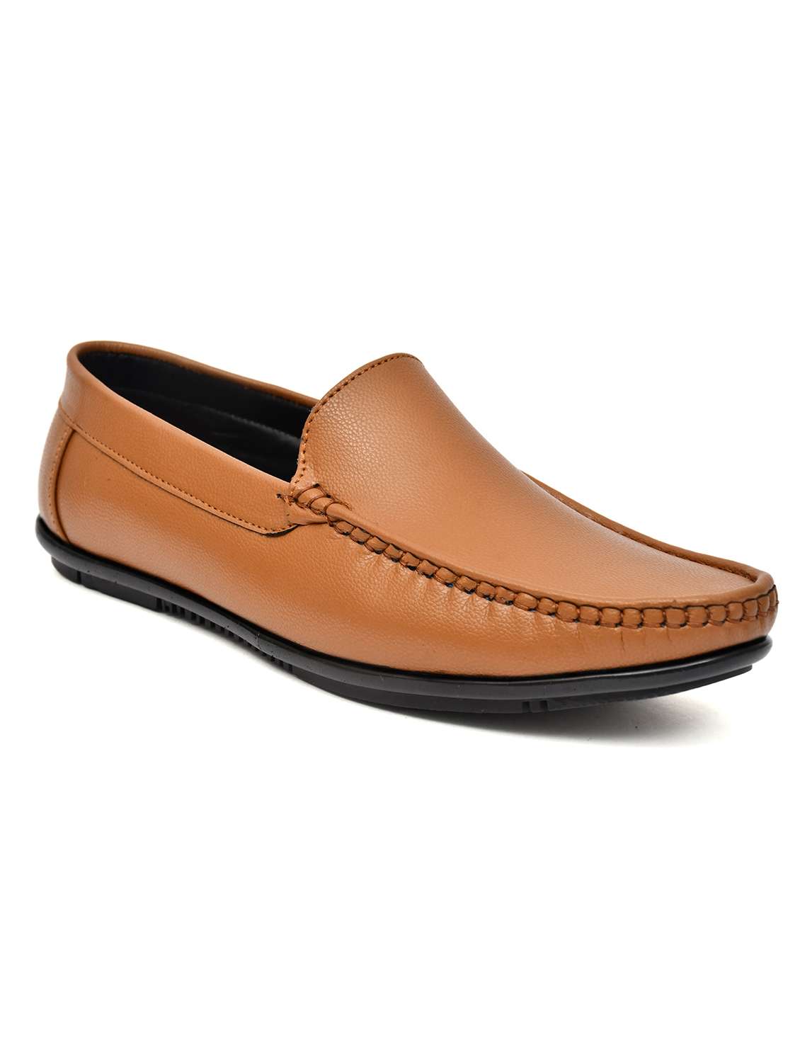 men tan slip on loafer
