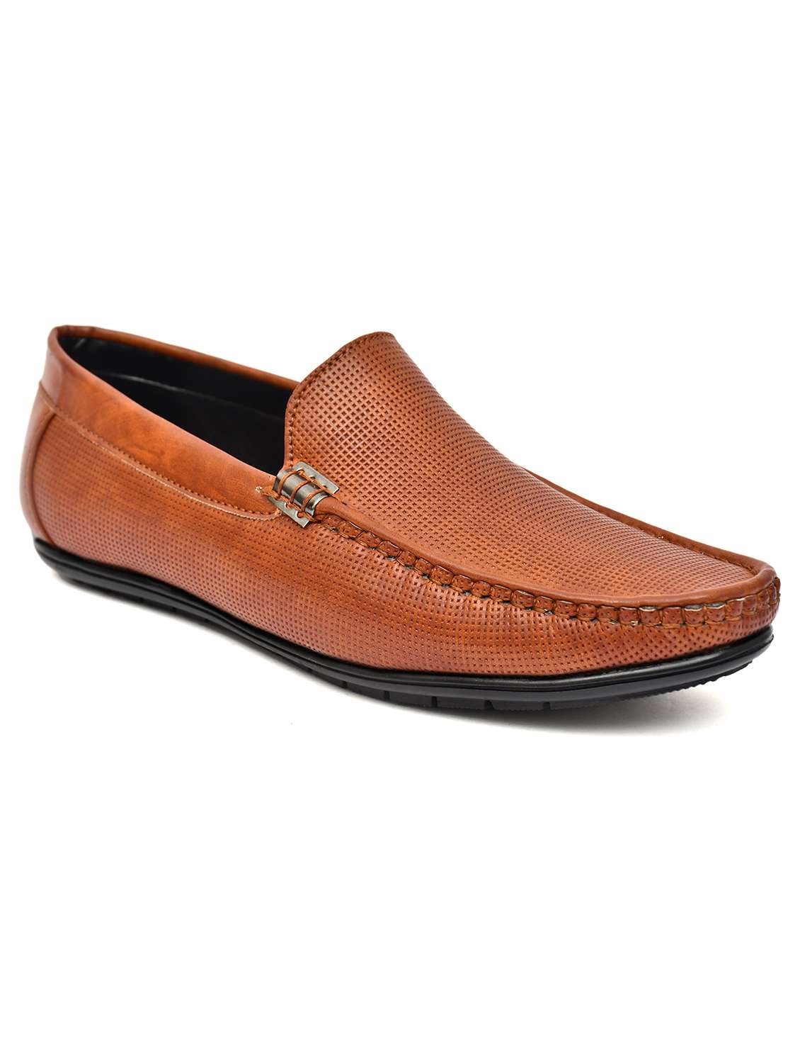 men tan slip on loafer