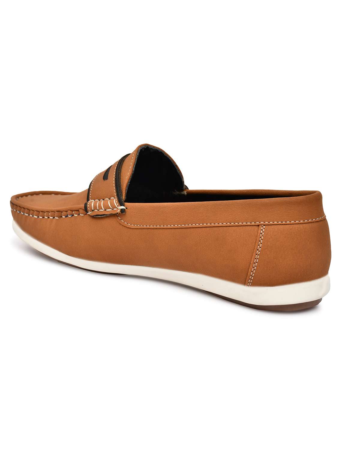 men tan slip on loafer - 21765124 -  Standard Image - 2