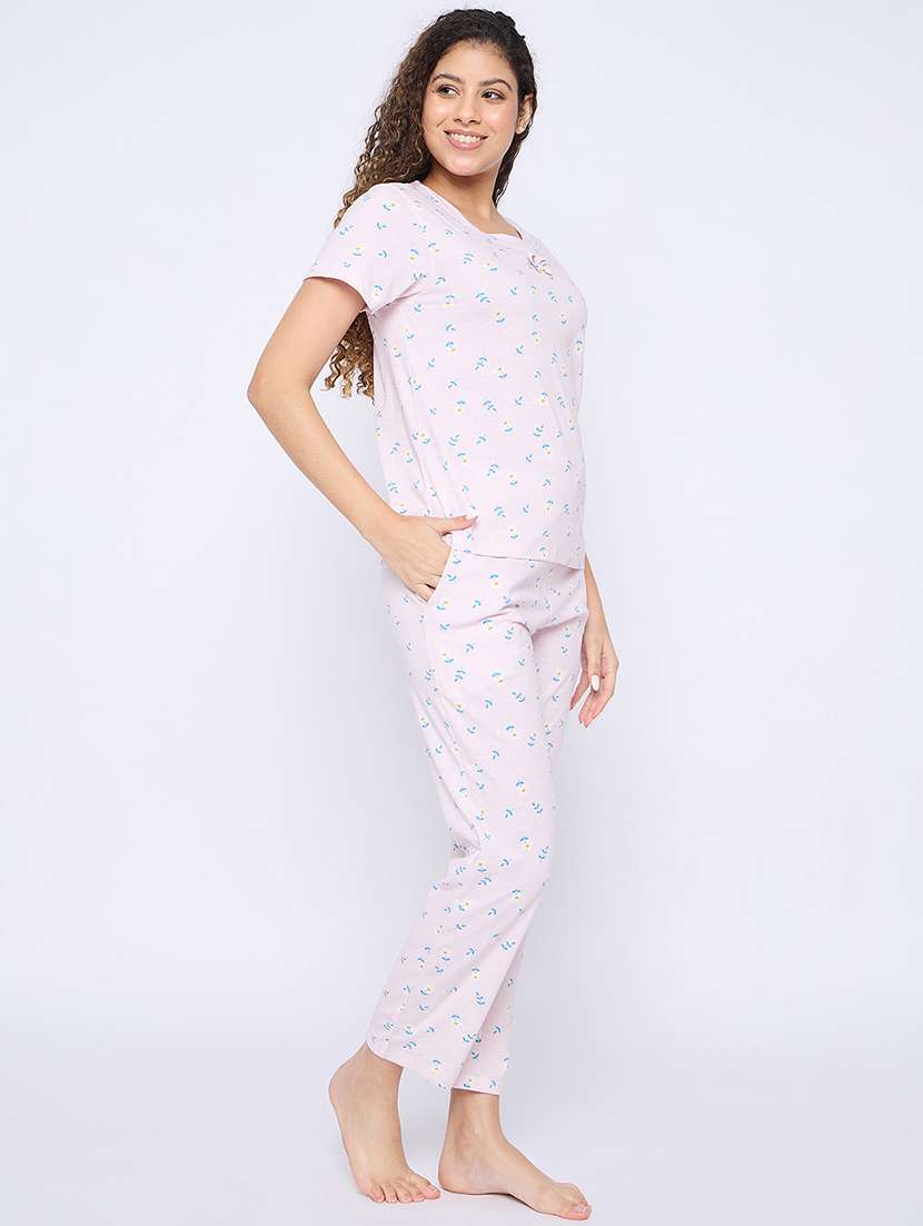 women printed nightwear pyjama set - 21765289 -  Standard Image - 2
