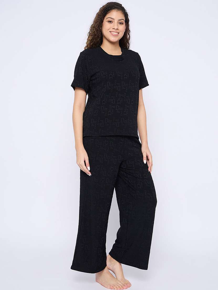 women printed nightwear pyjama set - 21765294 -  Standard Image - 2