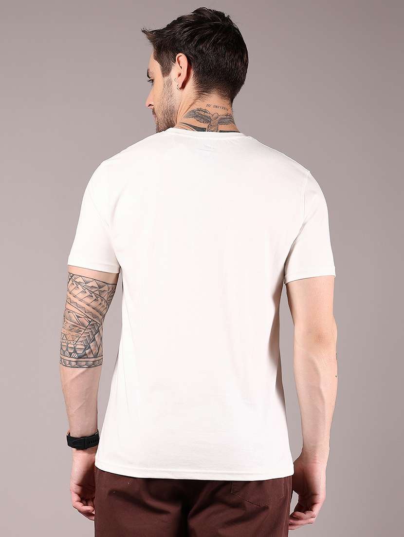 men front print round neck regular fit t-shirt - 21765354 -  Standard Image - 2