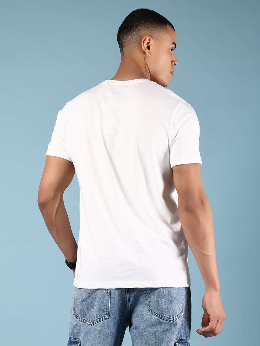 men front print round neck regular fit t-shirt - 21765355 -  Standard Image - 2