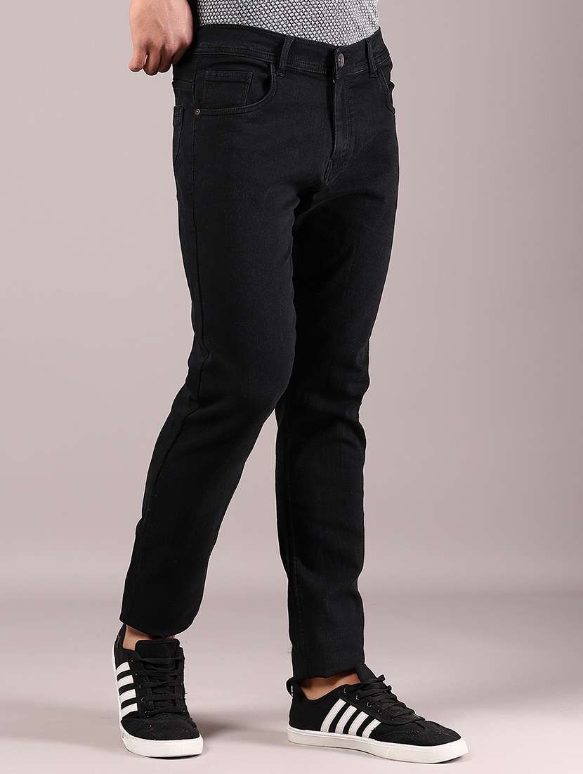 men solid mid rise slim fit jean - 21765393 - Standard Image - 2