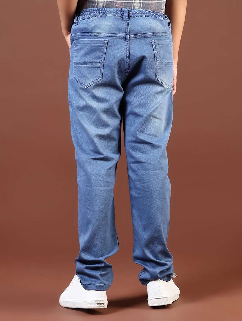 boys solid mid rise straight fit jeans - 21765407 -  Standard Image - 2