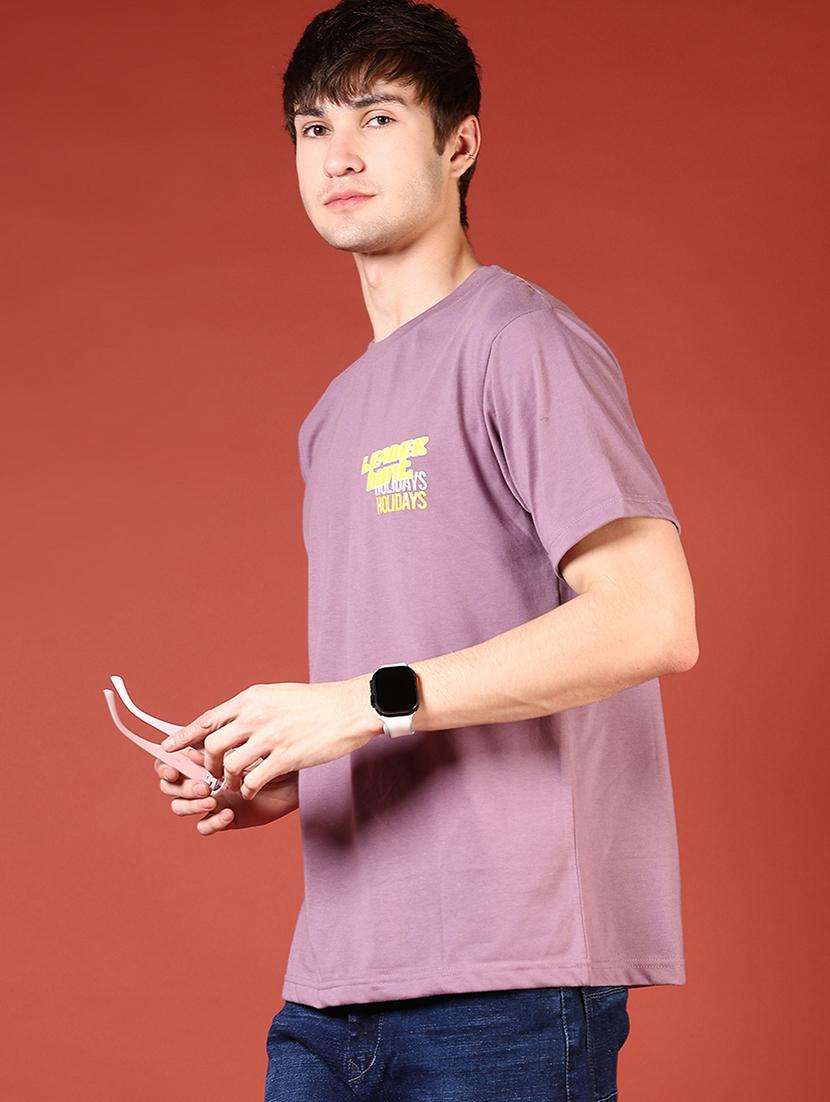 men front & back print round neck regular fit t-shirt - 21765499 -  Standard Image - 2