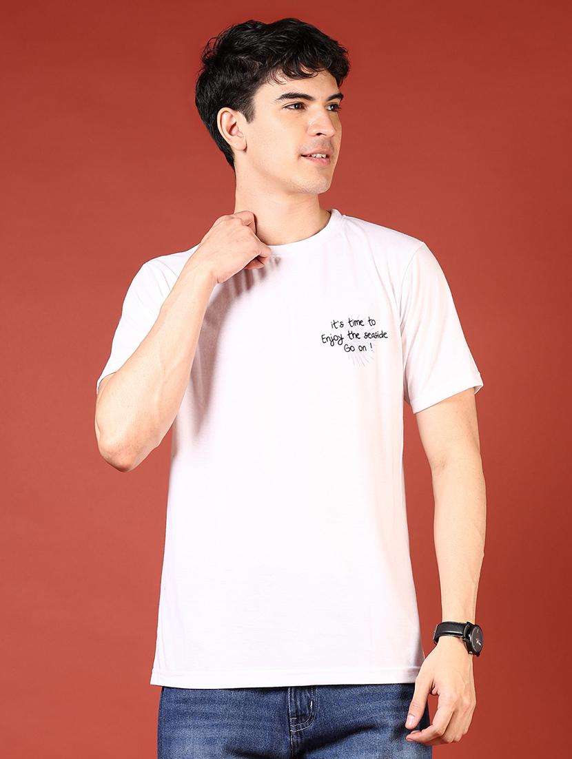 men front & back print round neck regular fit t-shirt - 21765503 -  Standard Image - 2