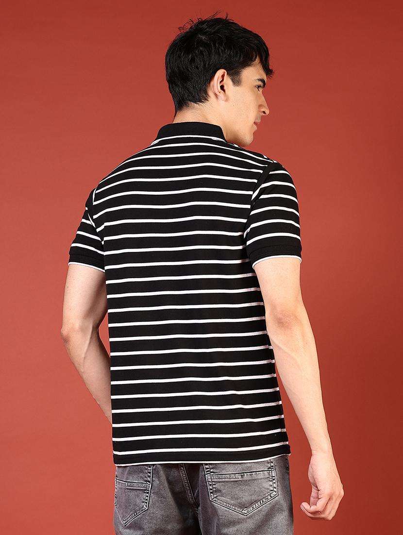 men striped short sleeve regular fit polo t-shirt - 21765512 -  Standard Image - 2