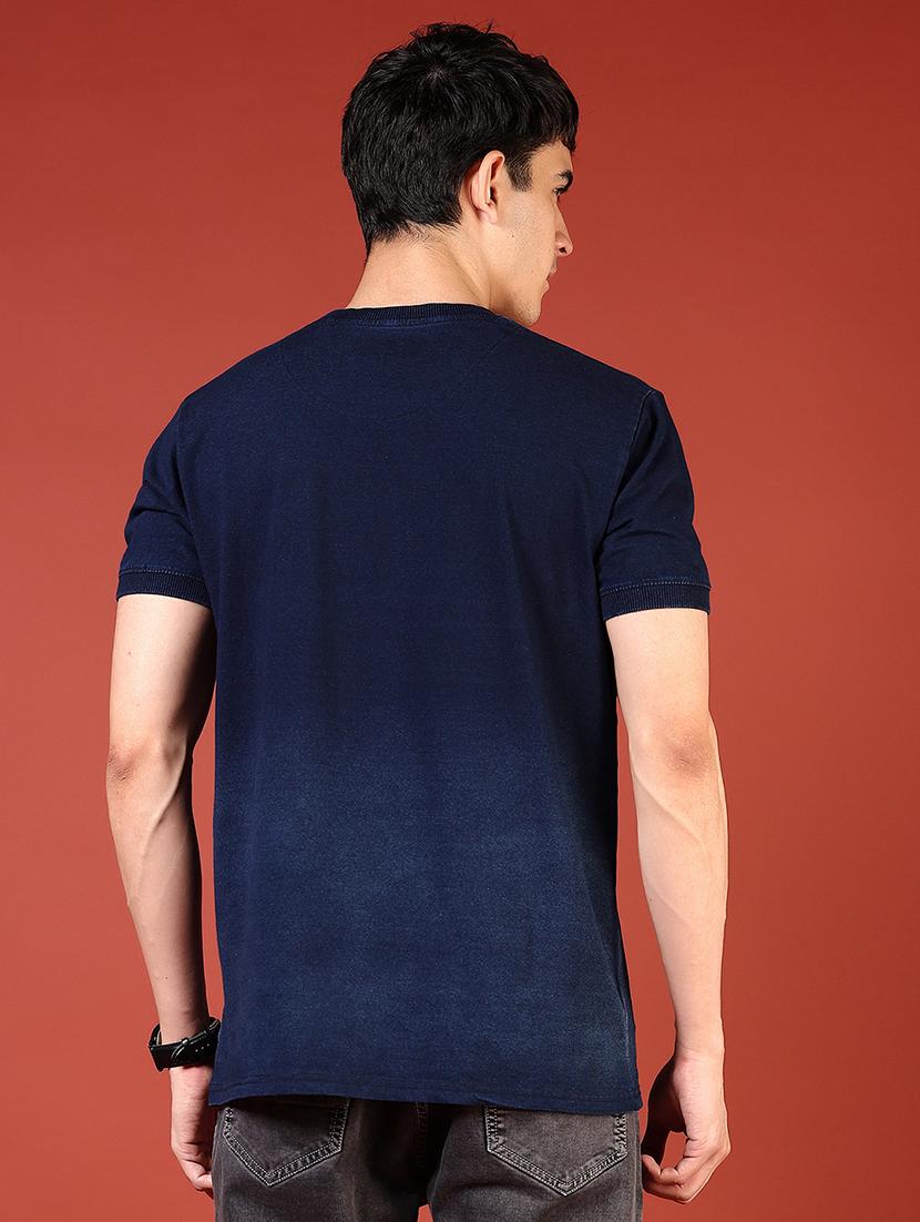 men navy blue short sleeve regular fit t-shirt - 21765594 - Standard Image - 2